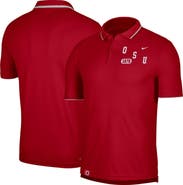 Nike Men's Nike Scarlet Ohio State Buckeyes Wordmark Performance Polo