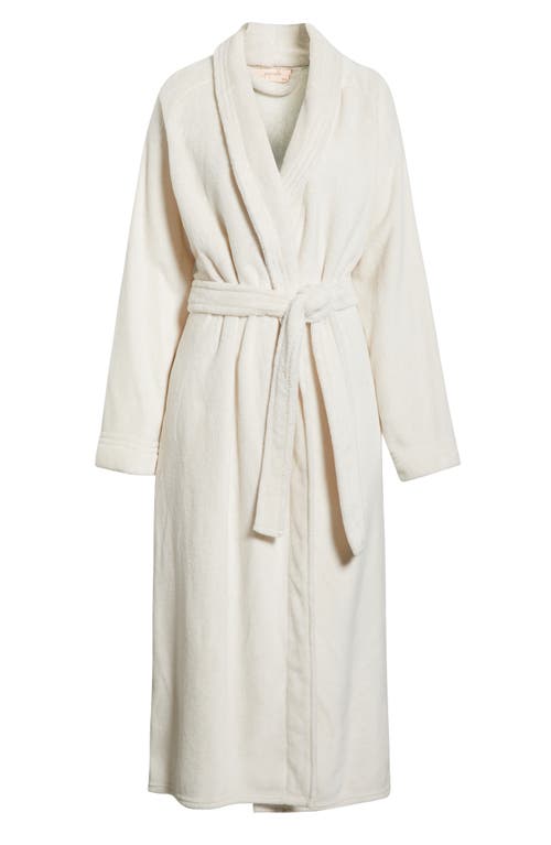 Papinelle Long Plush Robe In White