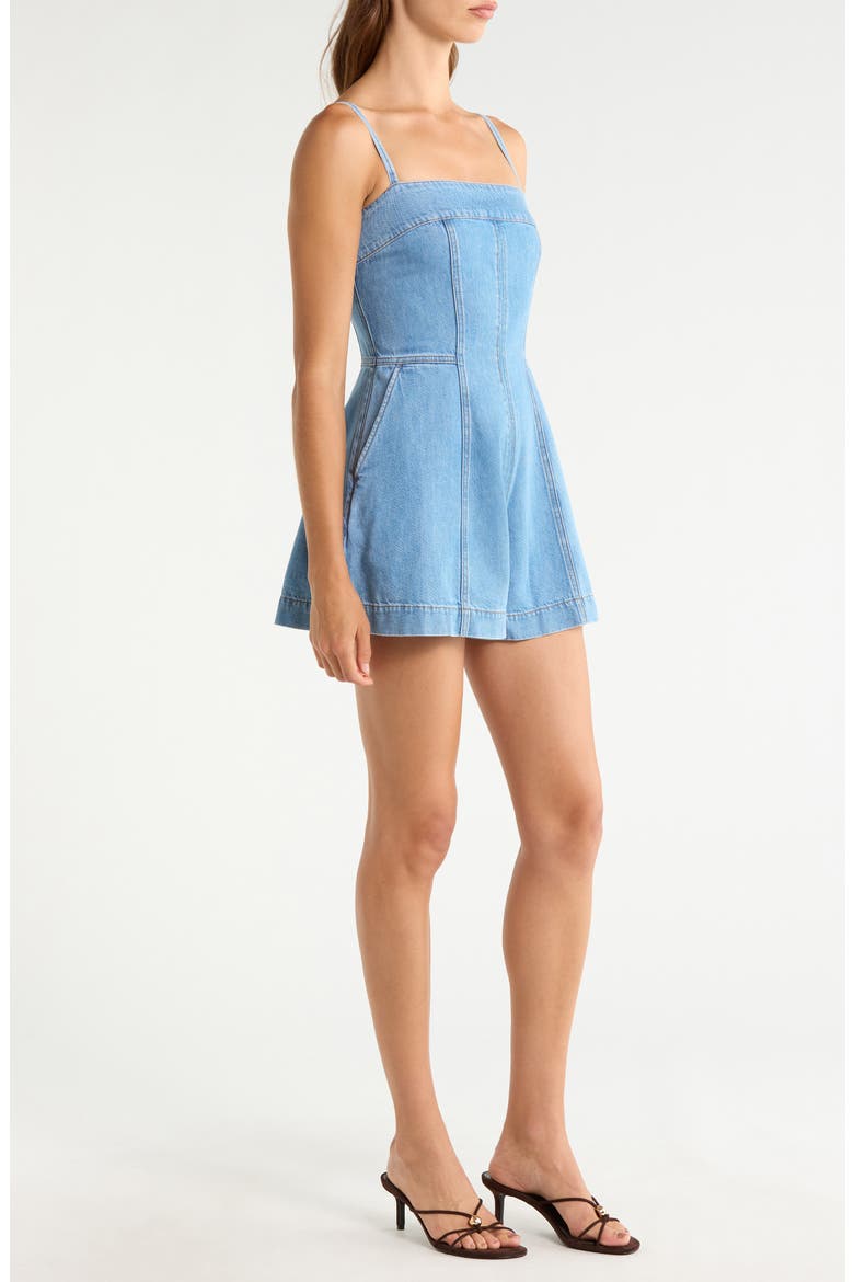 Pippa Denim Romper, Alternate, color, SUN VALLEY