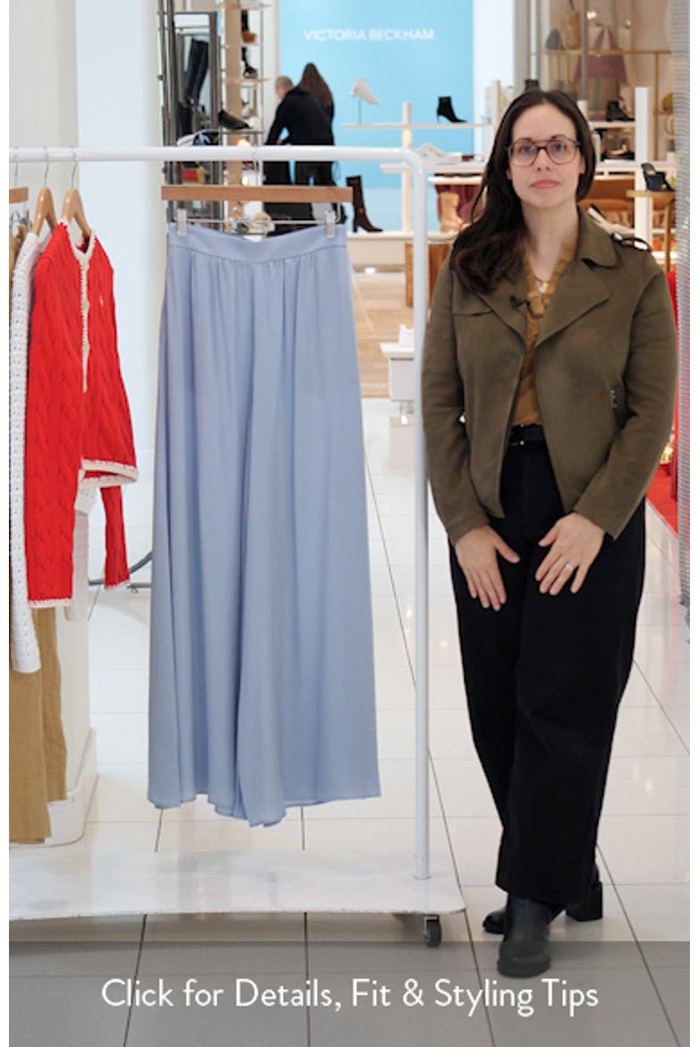 High Waist Satin Wide Leg Pants video