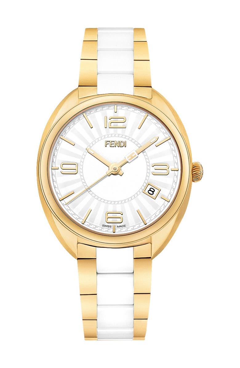 Fendi Women's Fendi Momento Two-Tone Bracelet Watch, 34mm, Main, color, 