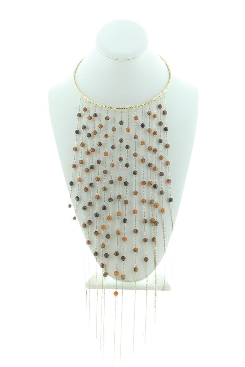 Long Story Short Necklace, Alternate, color, GOLD / RED