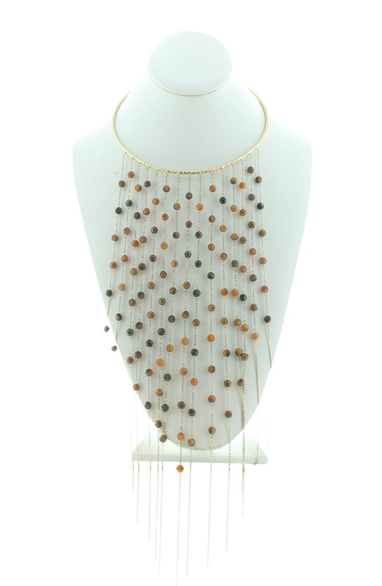 OLIVIA WELLES Long Story Short Necklace, Alternate, color, Gold / Red