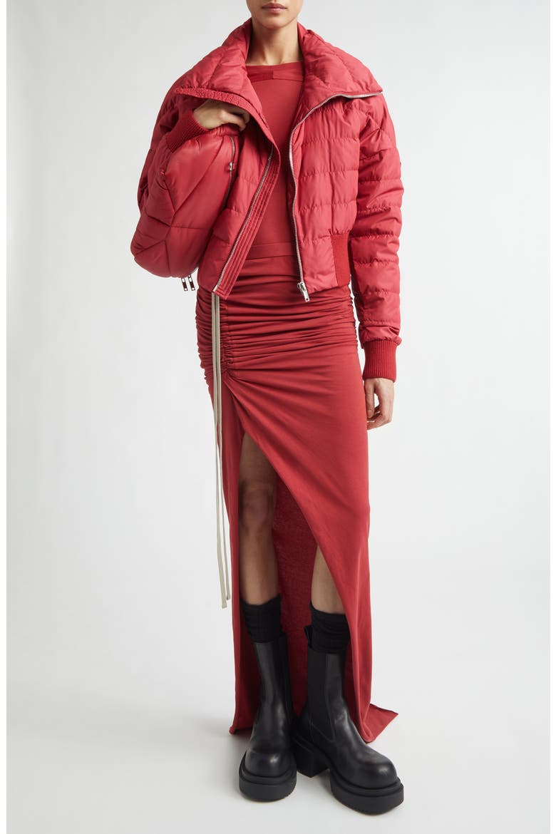 x Rick Owens Crop Down Puffer Jacket, Alternate, color, RED