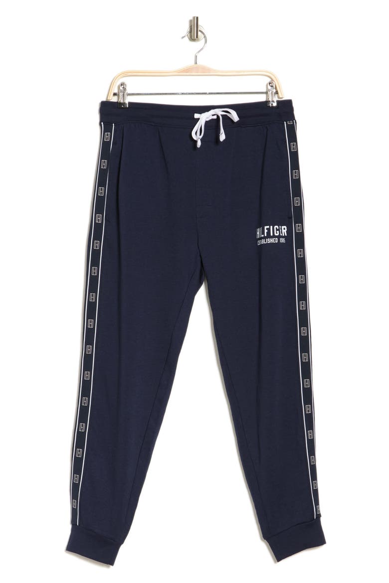Logo Tape Joggers, Alternate, color, DARK NAVY