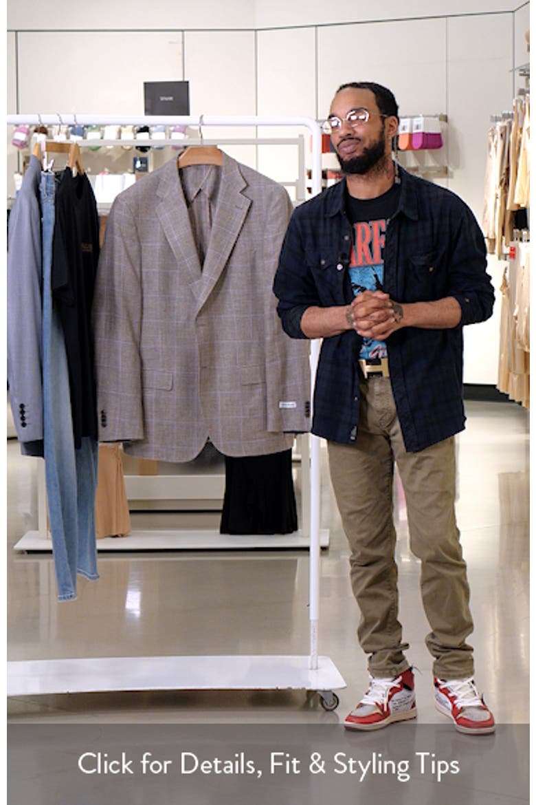 Hyperlight Soft Windowpane Check Linen & Wool Sport Coat video