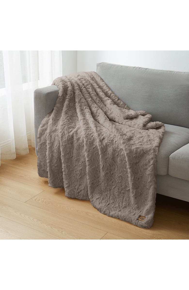 Adalee Faux Fur Throw Blanket