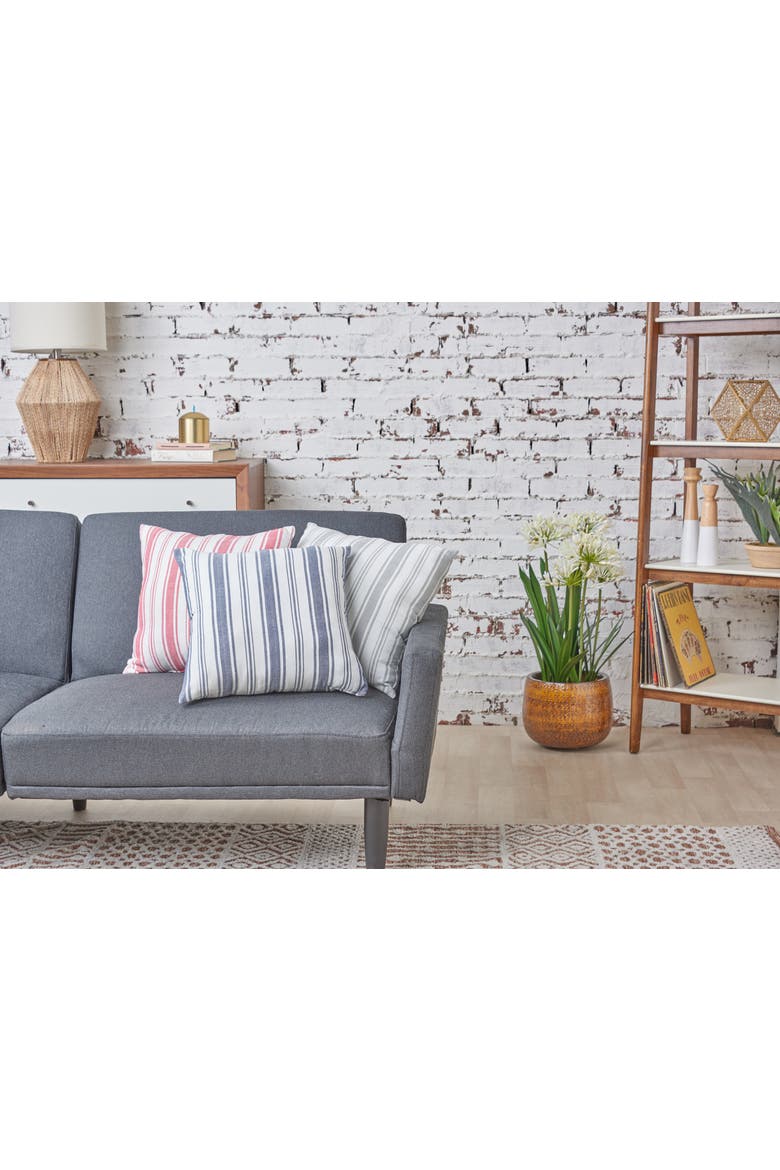 Savannah Stripe Throw Pillow, Alternate, color, Blue