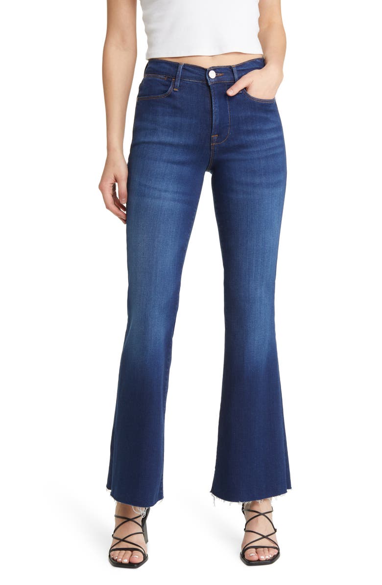 FRAME Le Easy Raw Hem Flare Jeans, Main, color, 