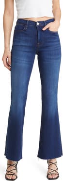 FRAME Le Easy Raw Hem Flare Jeans