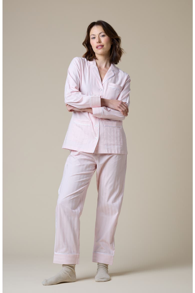Premium Cotton Long Pajama Gift Set, Alternate, color, Pink Peony