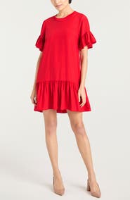 Cinq à Sept Leilah Drop Waist Silk Swing Dress