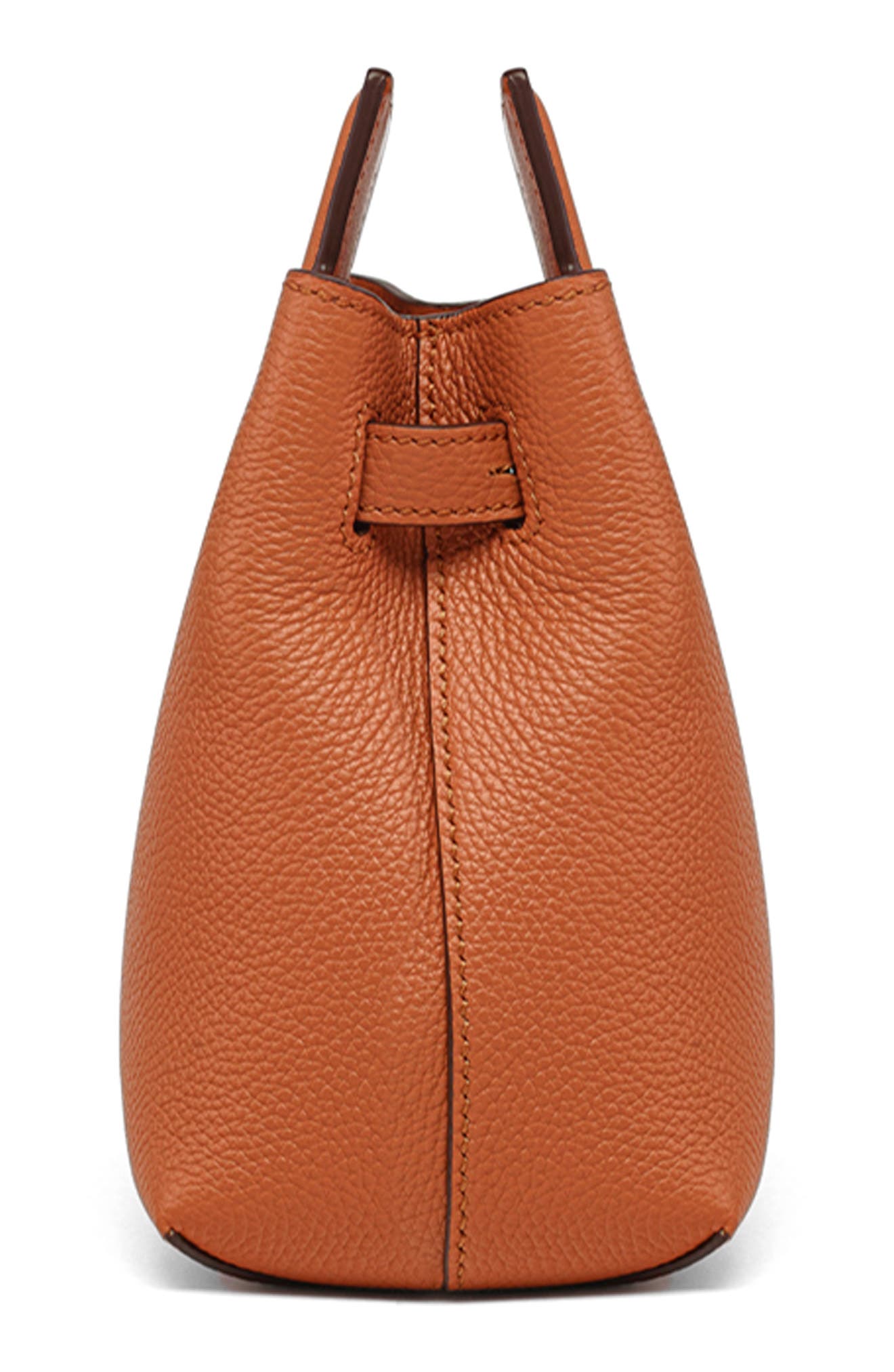 Soft Diamond Tote in Embossed Leather, Alternate, color, TERRACOTTA