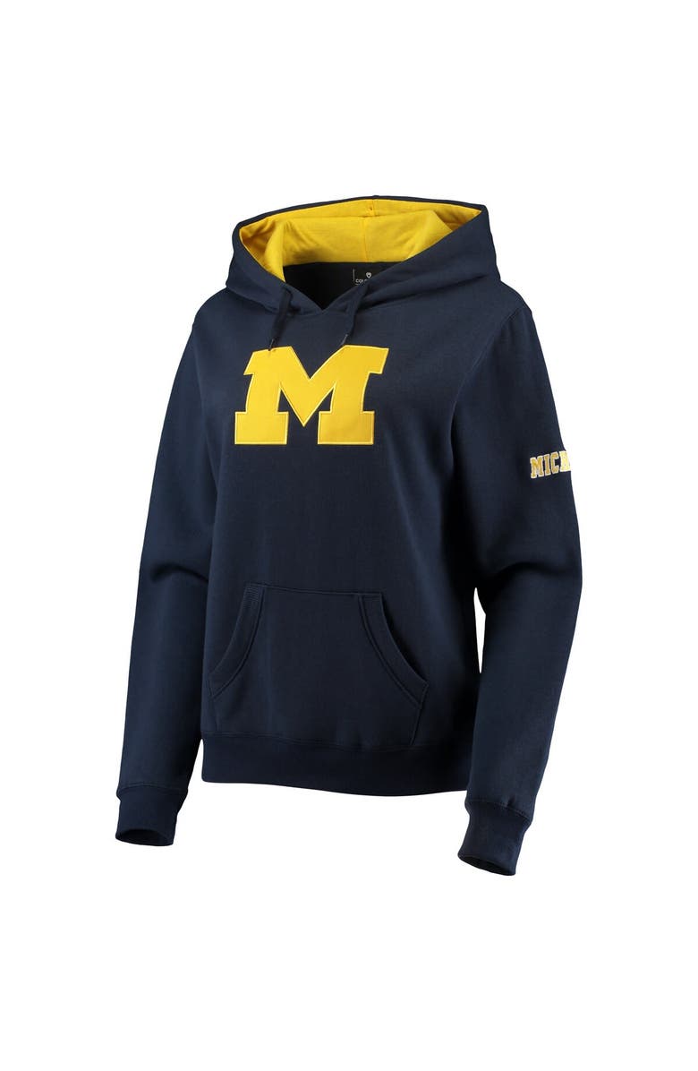 COLOSSEUM Women's Colosseum Navy Michigan Wolverines Big Logo Team Pullover Hoodie, Alternate, color, Navy