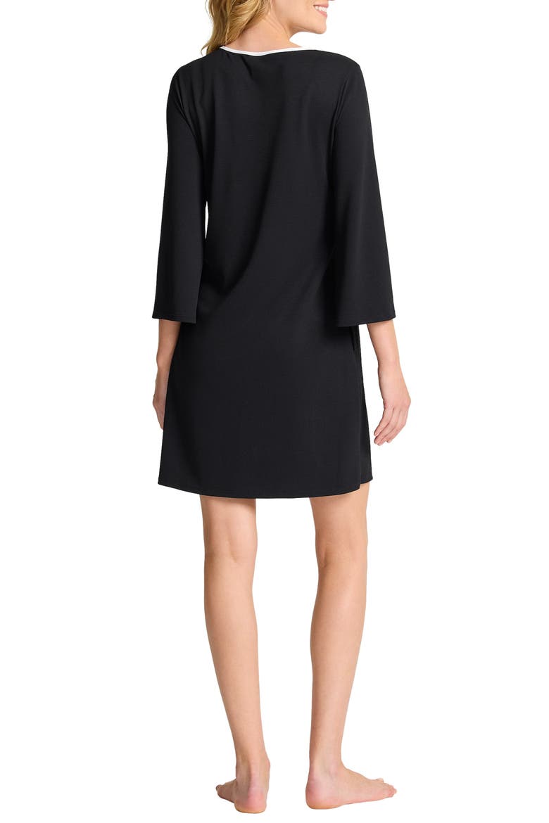 Island Cays Cabana Cover-Up Dress, Alternate, color, BLACK