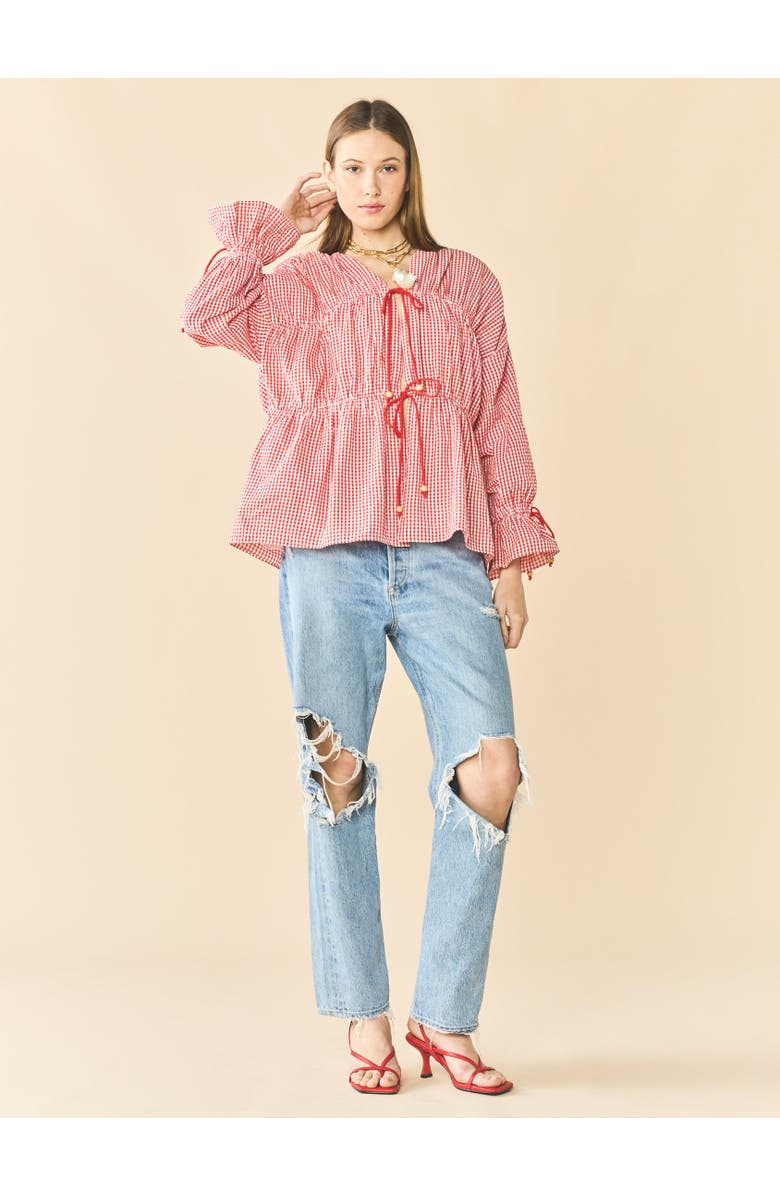 Eddy Isle Top x Rainey Collaboration, Alternate, color, Red Gingham