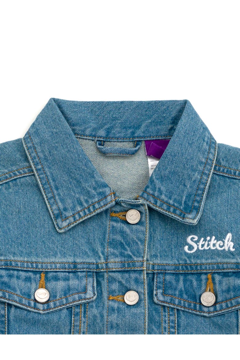 Lilo & Stitch Denim Jacket, Alternate, color, Stitch Angel Blue