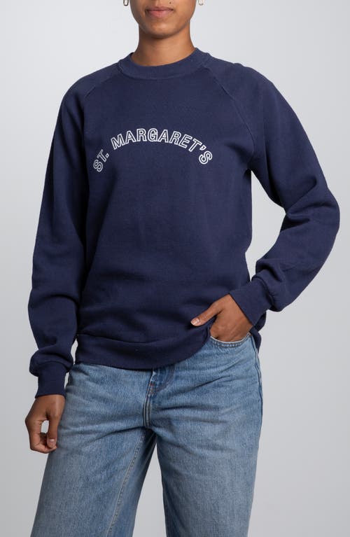 Elwood Vintage St. Margaret's Crewneck Sweatshirt In Blue