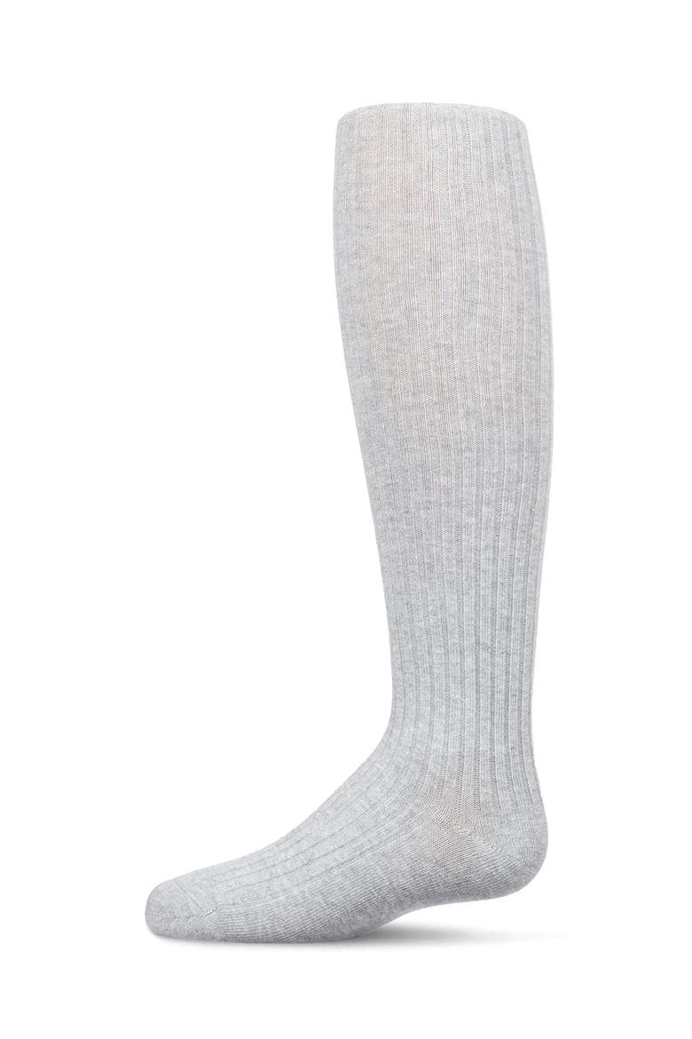 Kid's Ribbed Cotton Sweater Tights, Main, color, Light Gray