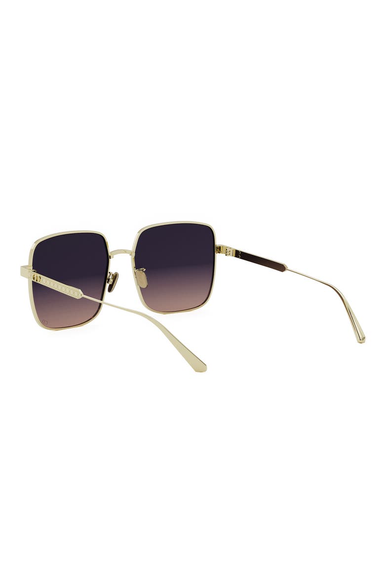 'DiorCannage S1U 59mm Square Sunglasses, Alternate, color, GOLD/ GRADIENT VIOLET PINK