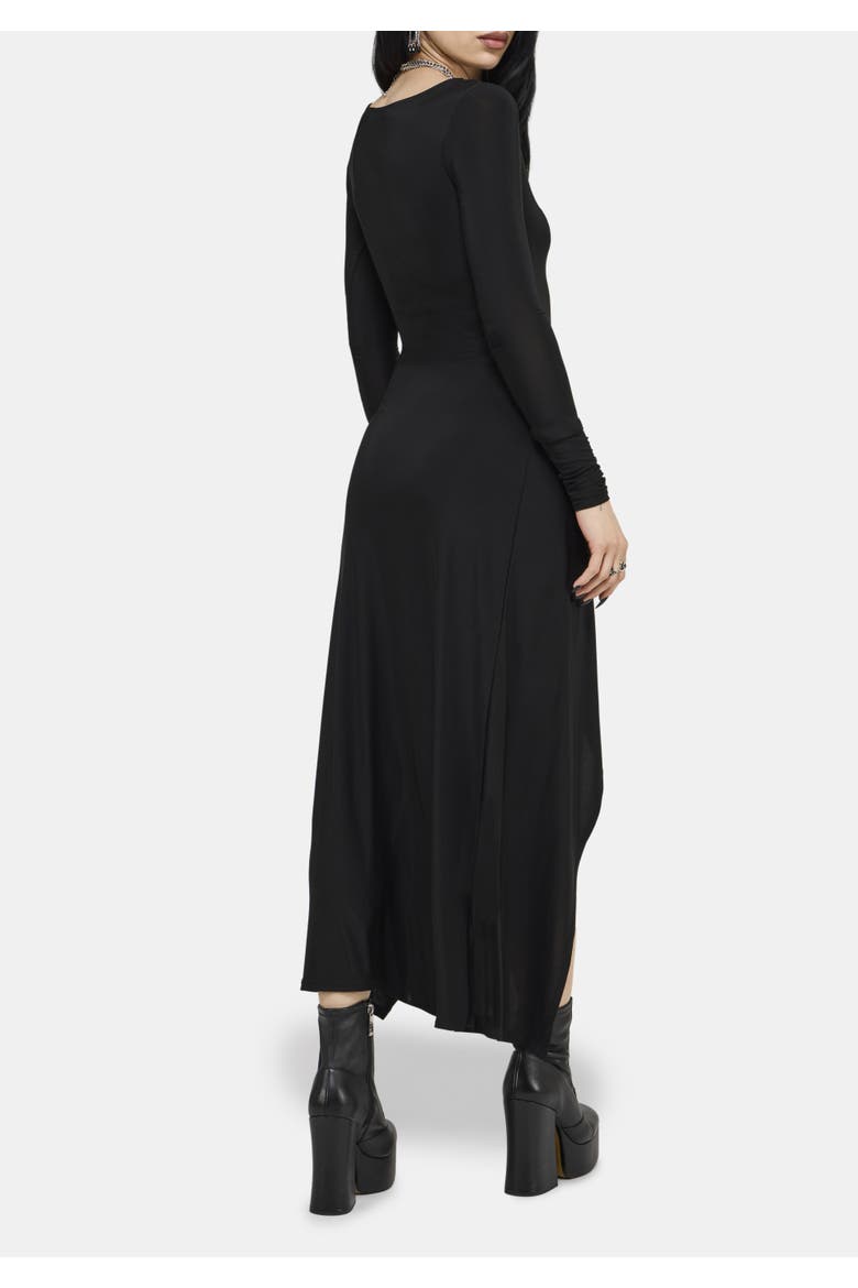 Bellamira Ring Waist Midaxi Dress, Alternate, color, Black