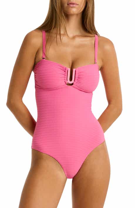 U-Bar Bandeau One-Piece Swimsuit