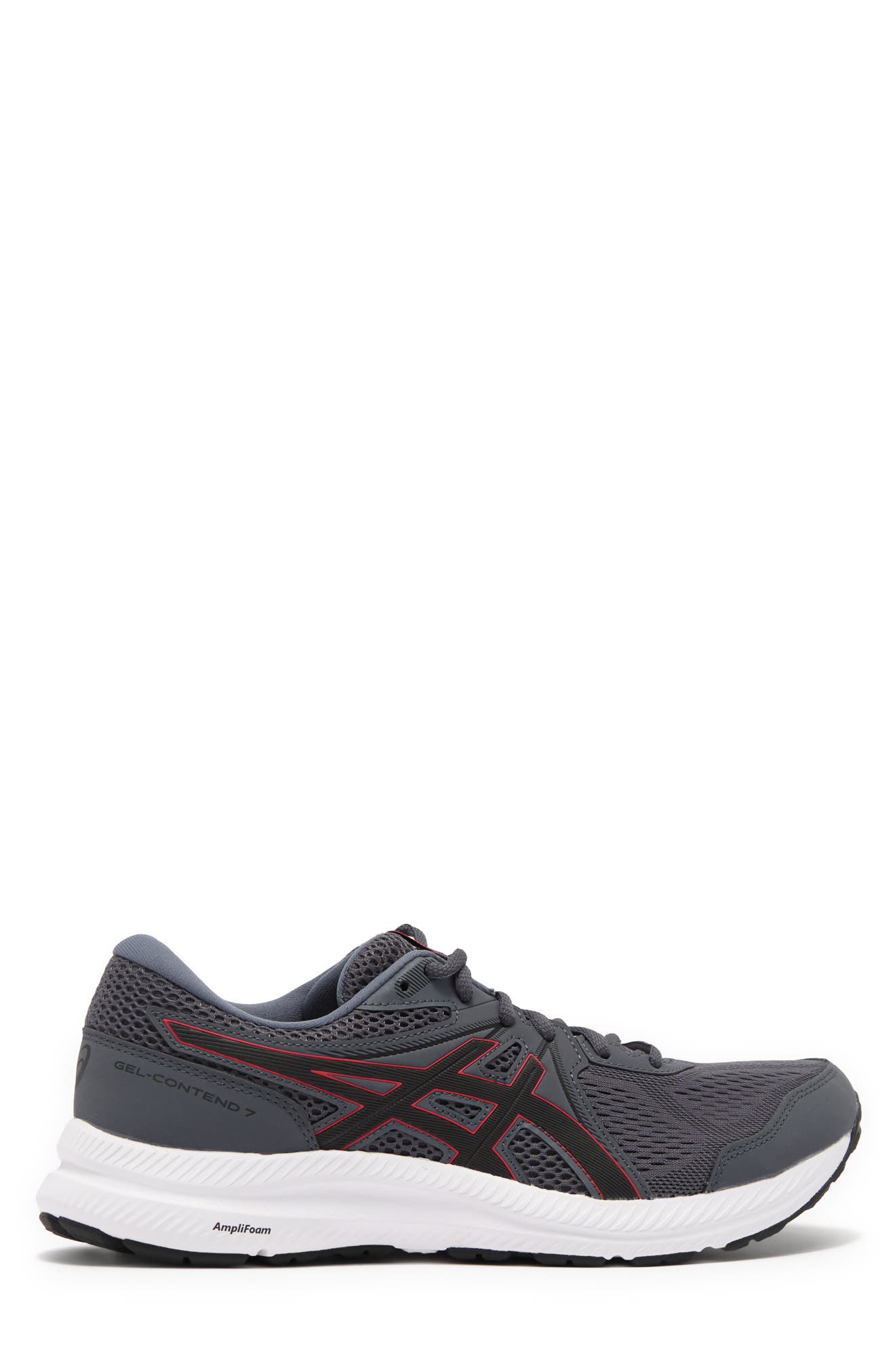 Asics GEL-Contend 7 Road Running Shoe, Alternate, color, CARRIER GREY/CLASSIC RED