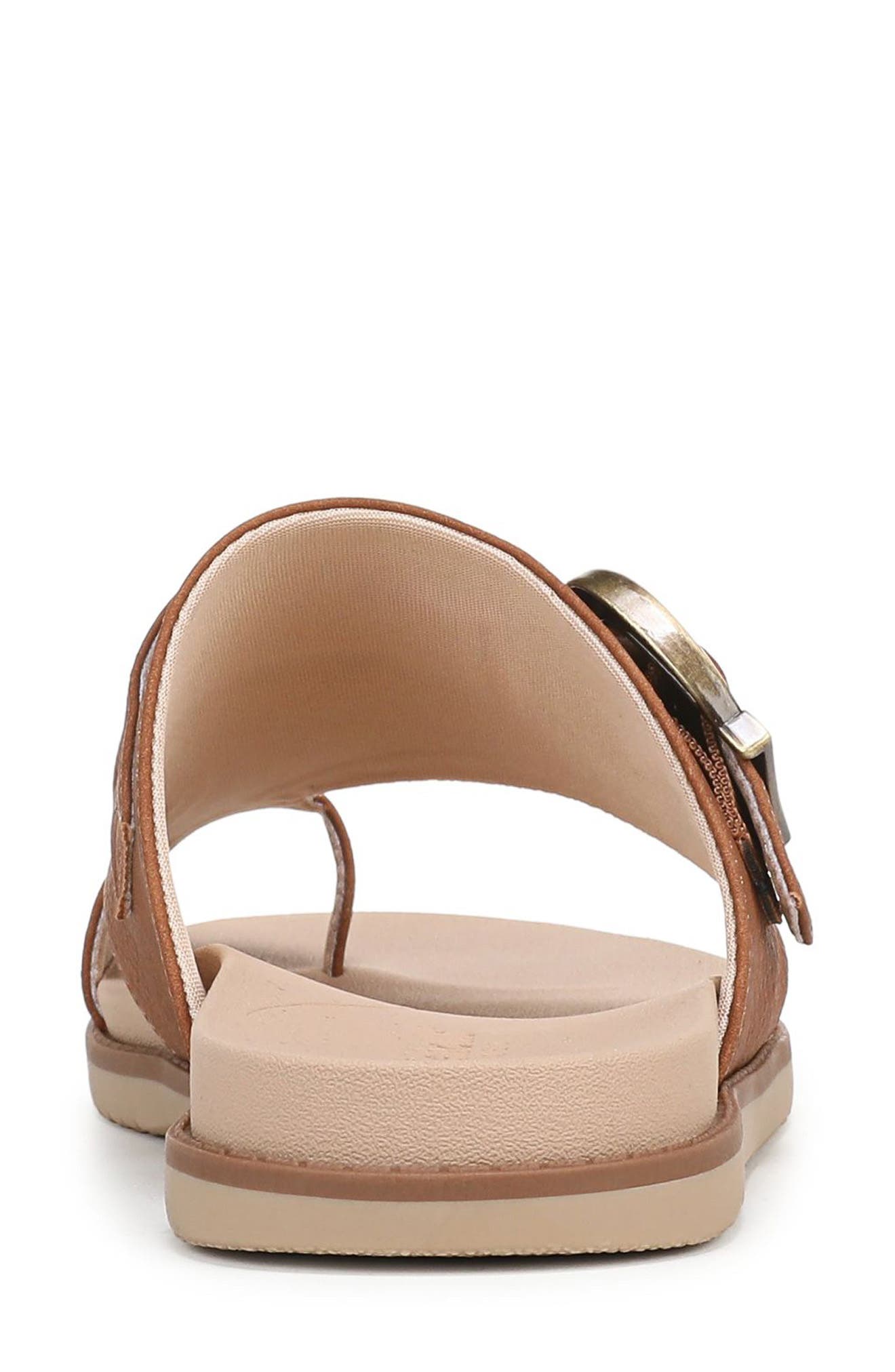 So Clever Slide Sandal, Alternate, color, HONEY BROWN FAUX LEATHER