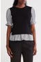 Short Sleeve Twofer Sweater