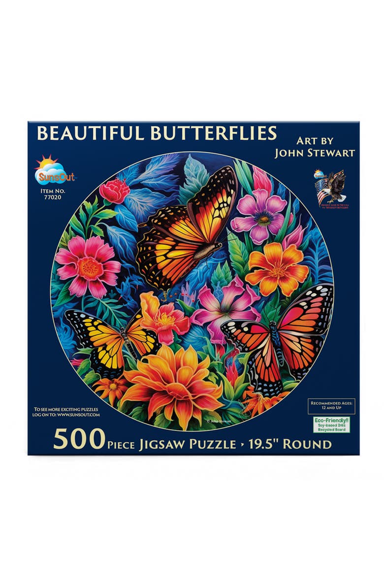 Beautiful Butterflies 500 piece Jigsaw Puzzle for Adults, Alternate, color, Multicolor