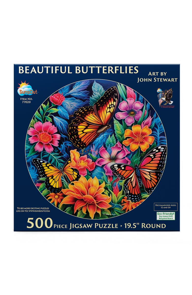 Sunsout Beautiful Butterflies 500 piece Jigsaw Puzzle for Adults, Alternate, color, Multicolor