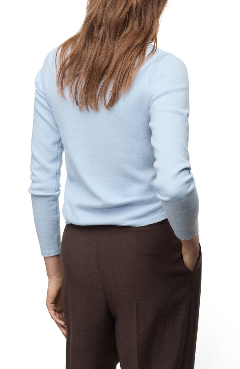 MANGO Boat Neck Sweater, Alternate, color, Sky Blue