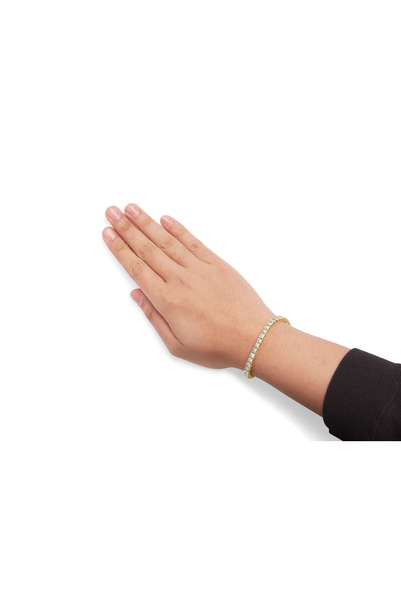 Haus of Brilliance 10K Yellow Gold 4.00 Cttw Channel Set Round Diamond Tennis Bracelet, Alternate, color, Yellow