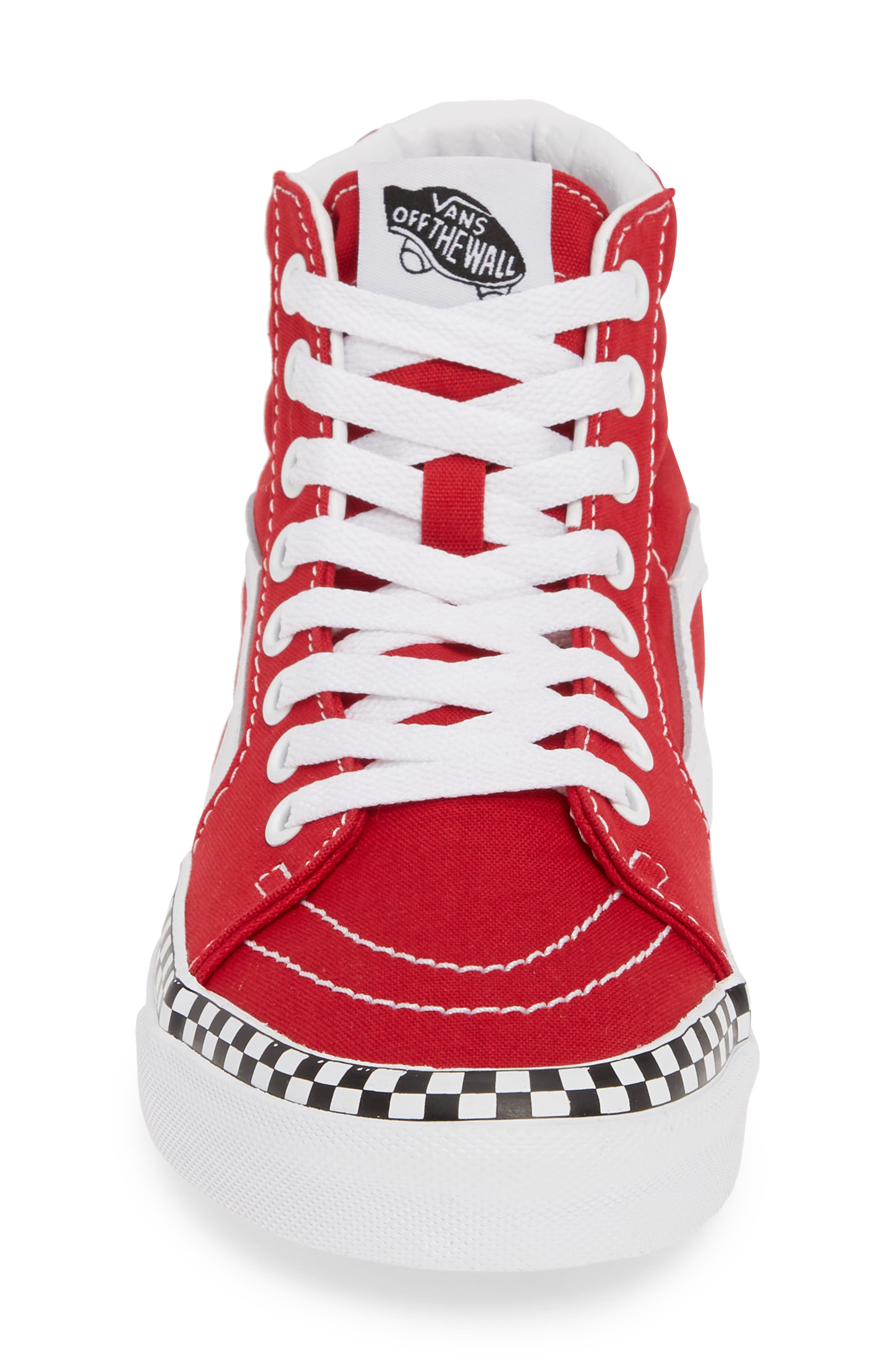 Vans Sk8-Hi Check Foxing Sneaker, Alternate, color, 