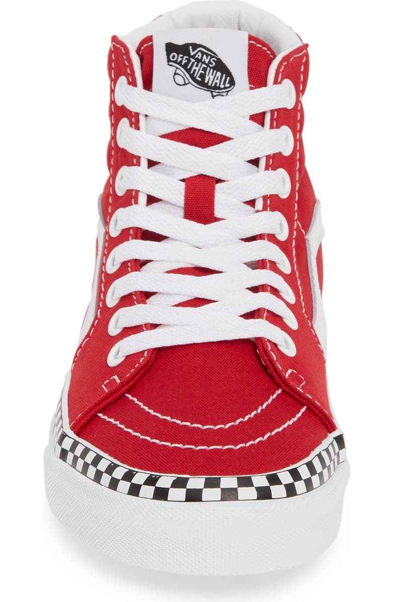 Vans Sk8-Hi Check Foxing Sneaker, Alternate, color,