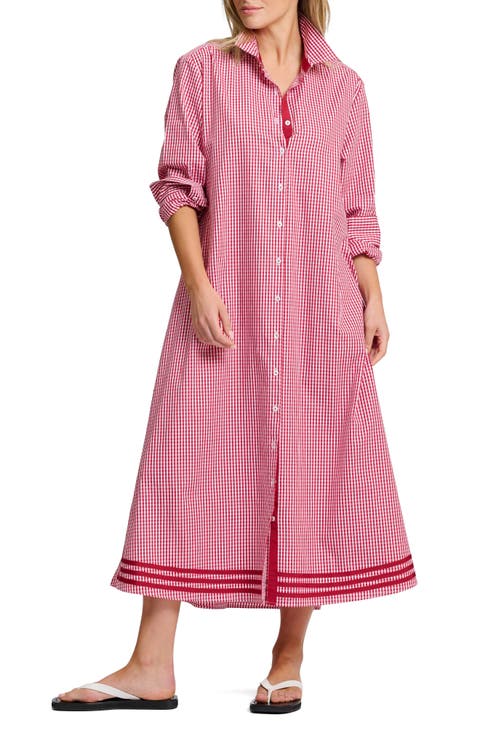 Pippa A-Line Gingham Shirtdress