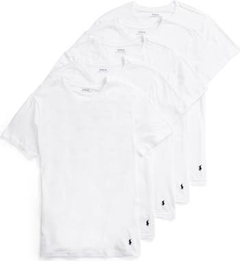 5-Pack Slim Fit Logo Embroidered Crewneck Undershirts