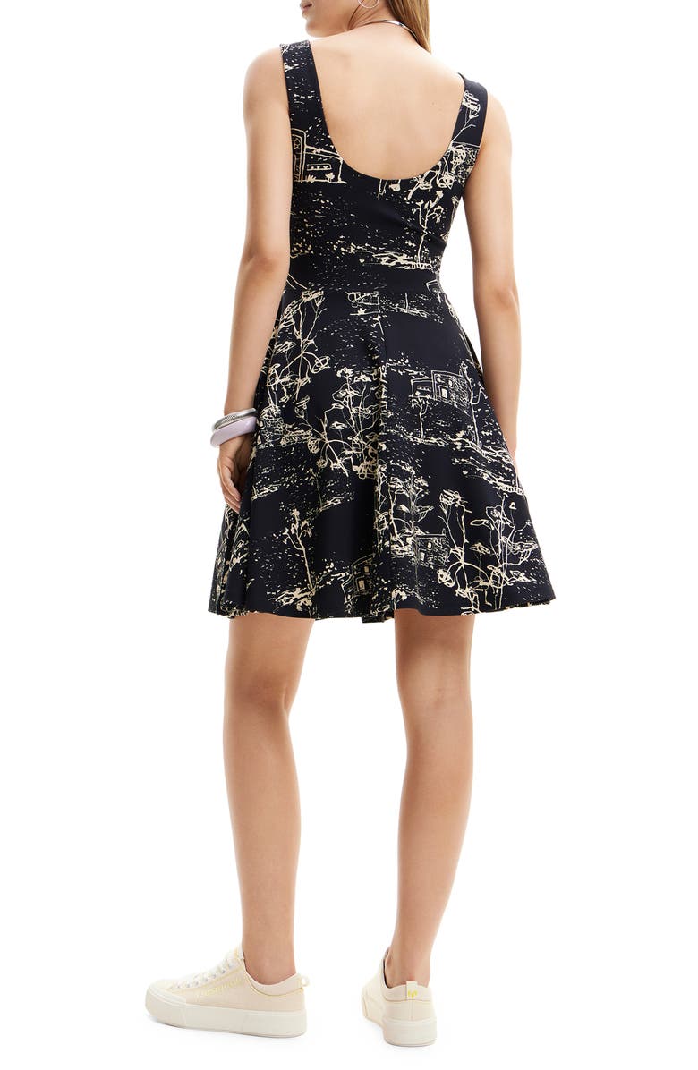 Desigual Strappy Skater Dress, Alternate, color, 