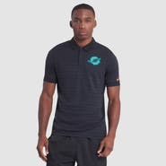 Nike Men's Nike  Pitch Blue Miami Dolphins 2025 Rivalries Collection Sideline Victory Striped Dri-FIT Polo