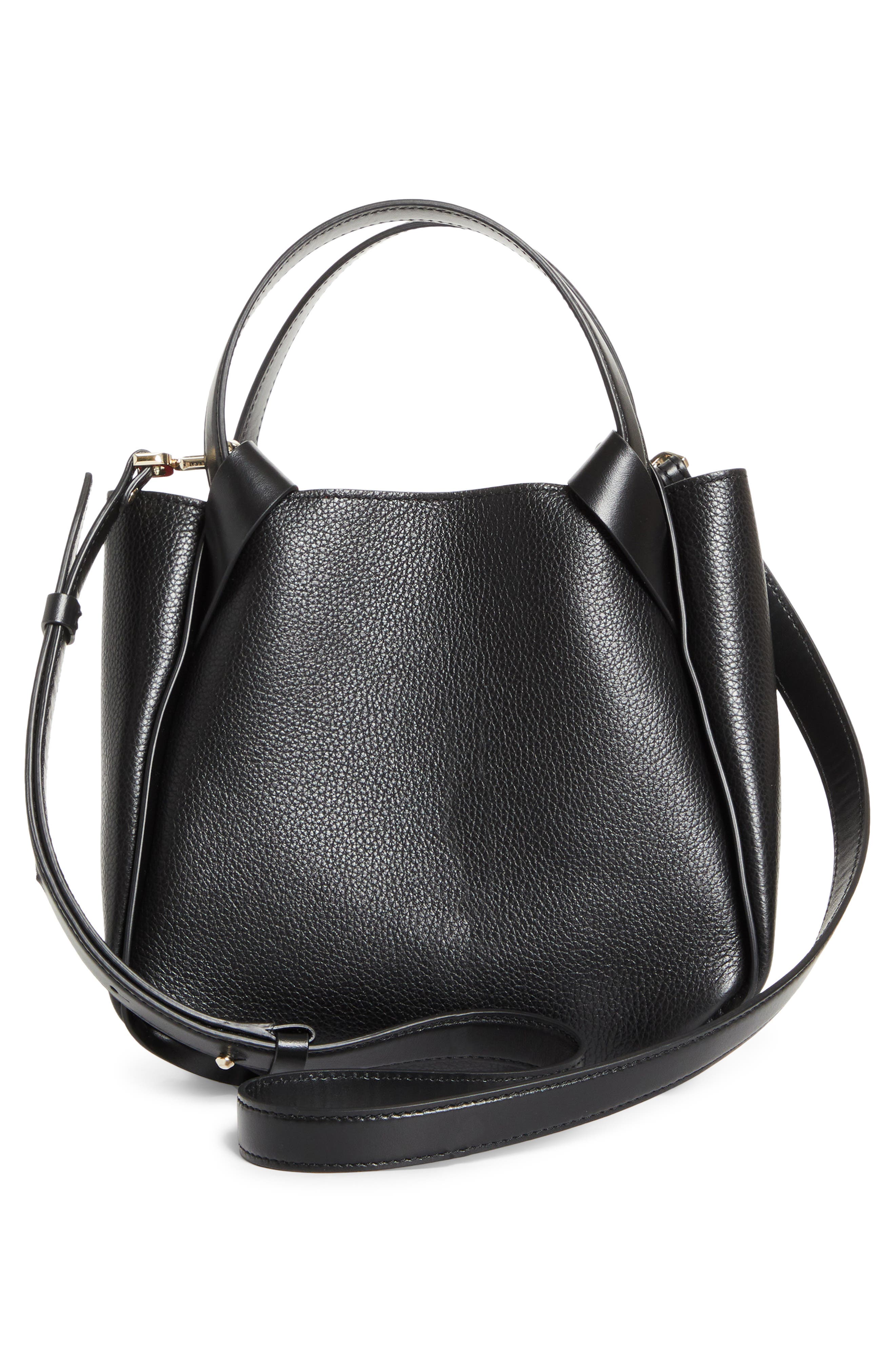 Christian Louboutin Mini Bettina Leather Tote, Alternate, color, Bk01 Black