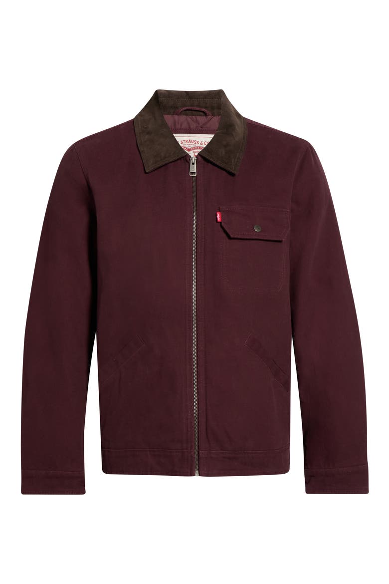 Corduroy Collar Workwear Jacket, Alternate, color, DARK CHOCOLATE