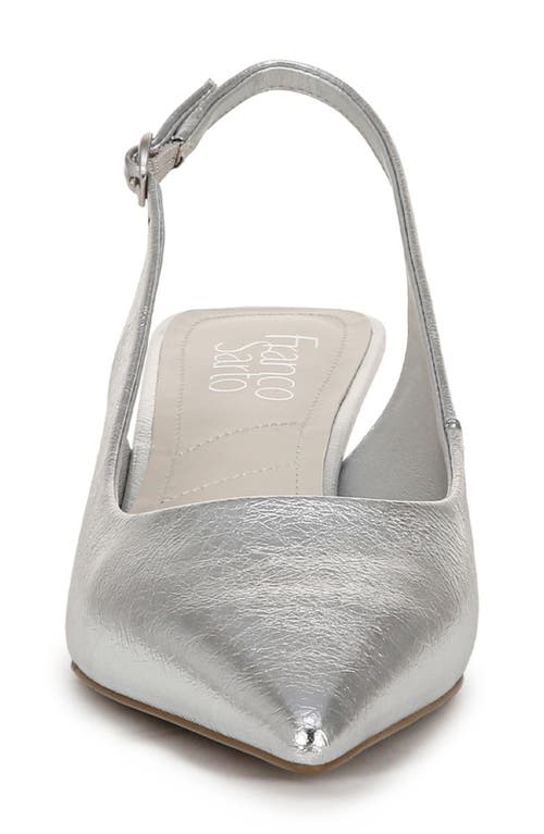 Franco Sarto Jaden Pointed Toe Slingback Pump In Silver