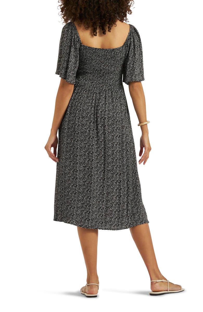 Ripe Maternity Emmy Shirred Dress, Alternate, color, Black / Natural