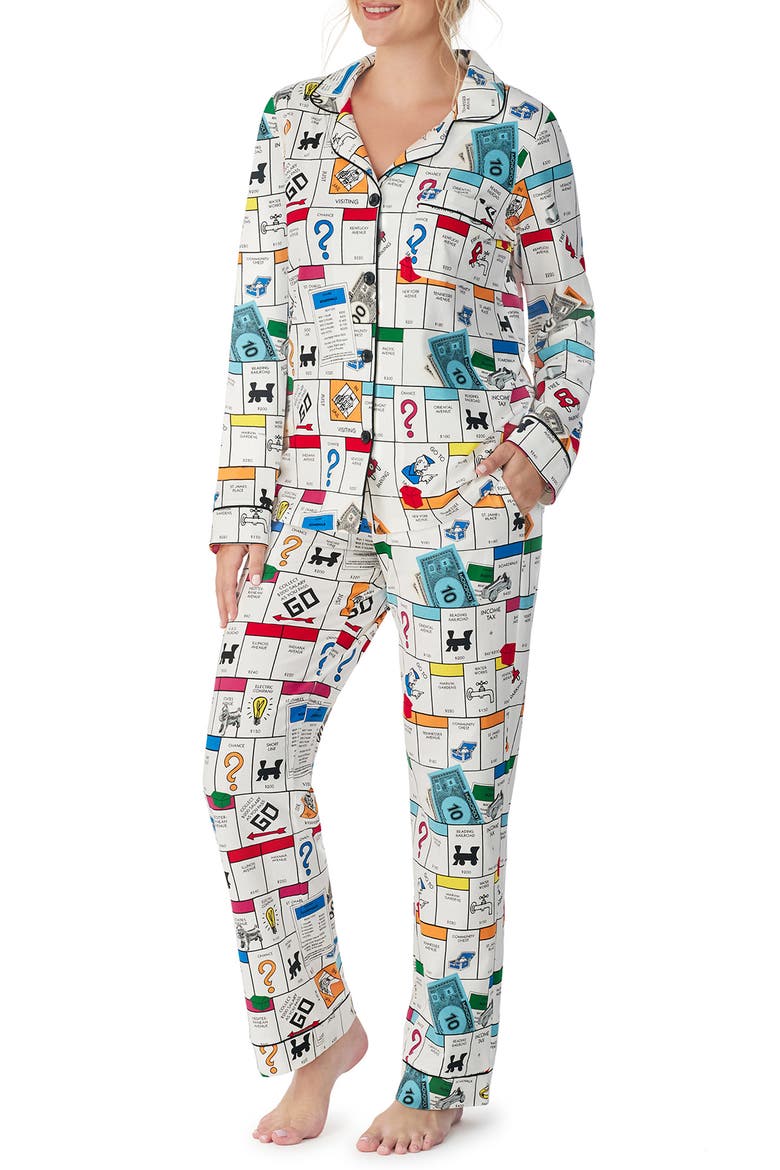 BedHead Monopoly Organic Cotton Blend Pajamas, Alternate, color, MONOPOLY GAMEBOARD