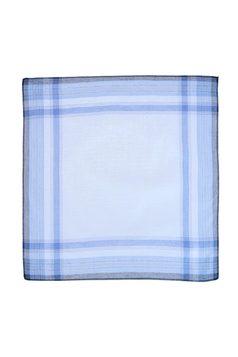 Checked Cotton Handkerchiefs, Alternate, color, Blue Multi