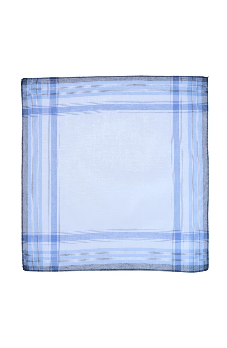 Trafalgar Checked Cotton Handkerchiefs, Alternate, color, Blue Multi