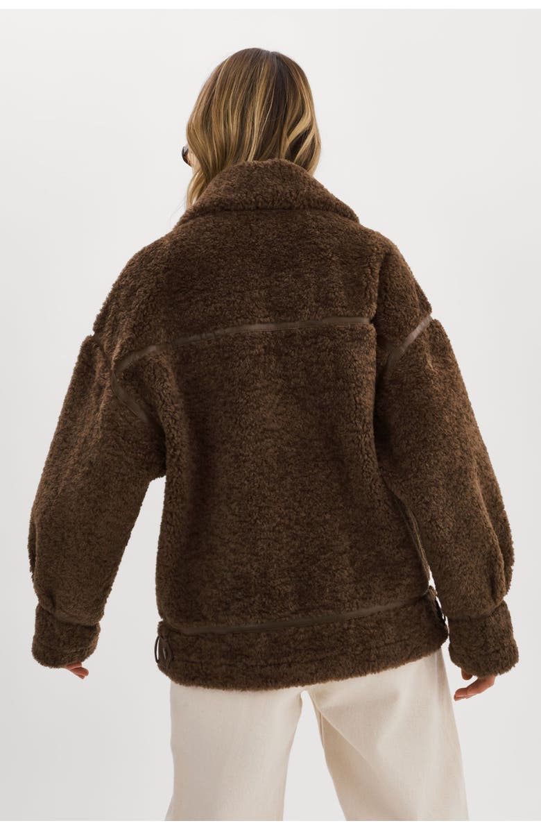 LAMARQUE Badu | Oversized Faux Shearling Jacket, Alternate, color, Brown