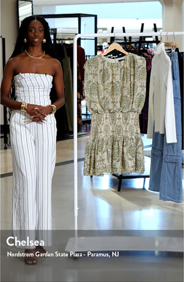 Baroque Smocked Waist Chiffon Minidress, sales video thumbnail