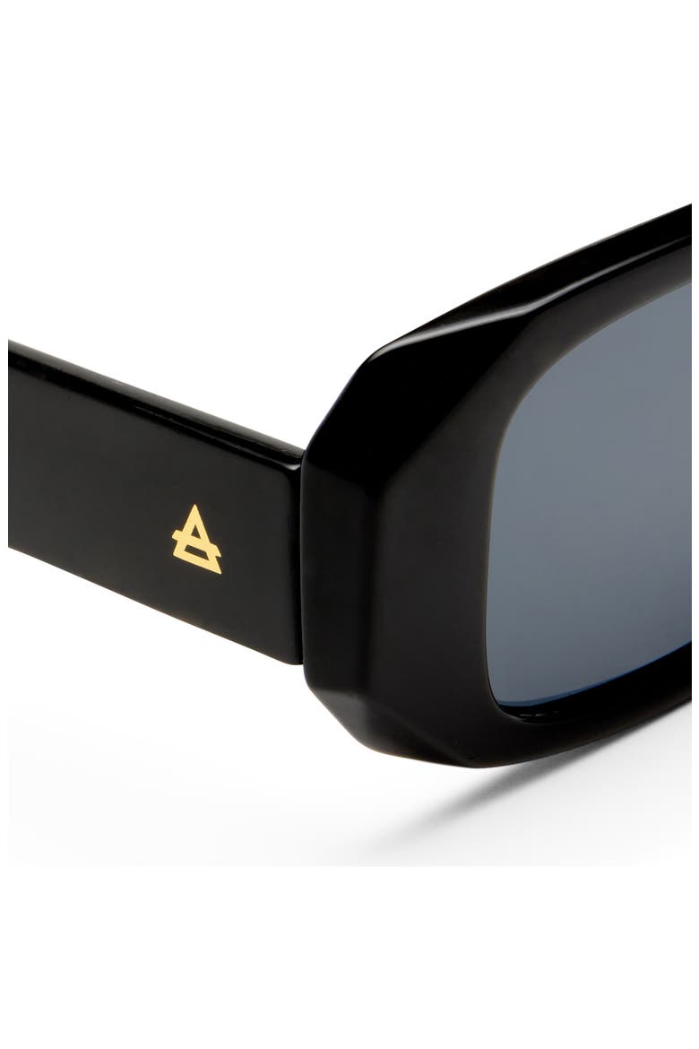Ascendant 49mm Rectangular Sunglasses, Alternate, color, BLACK / SMOKE MONO
