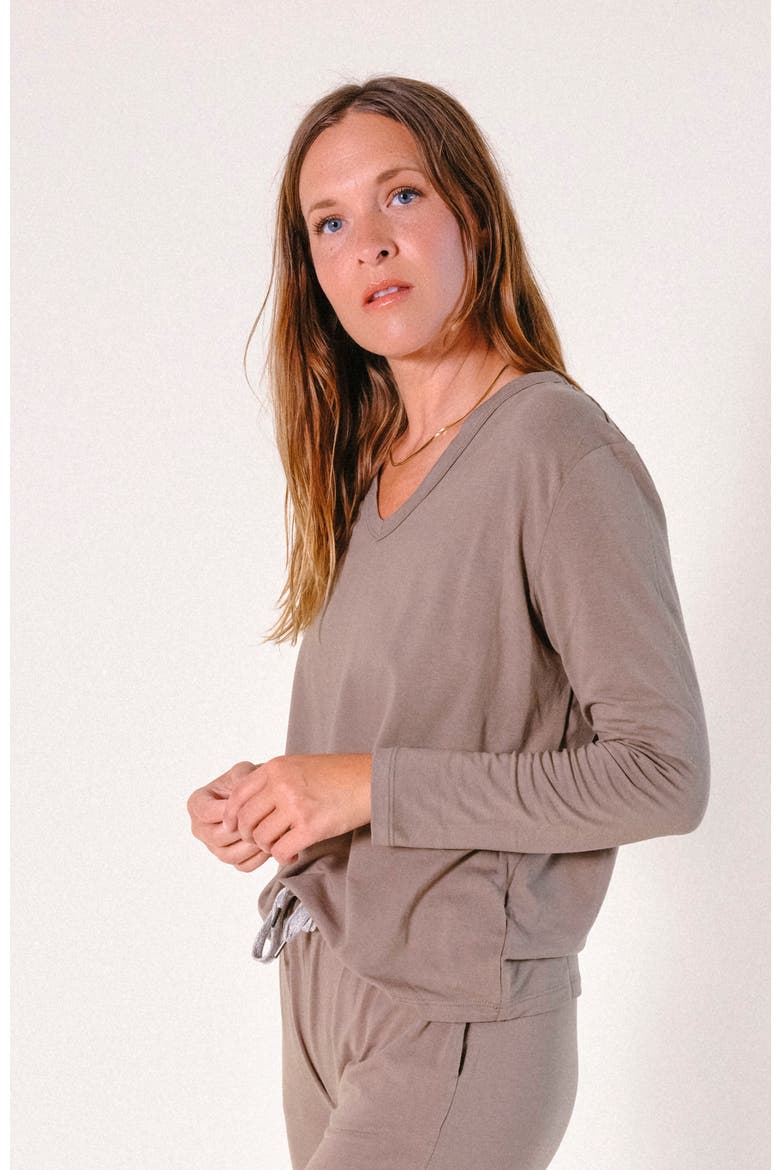 Toni PJ Shirt, Alternate, color, Olive